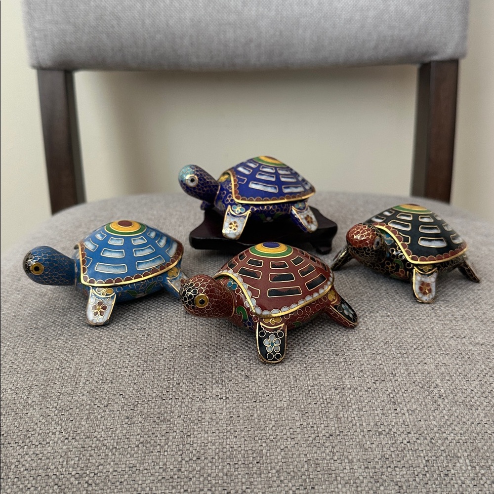 Vintage Large Cloisonné Turtle - Pick ONE